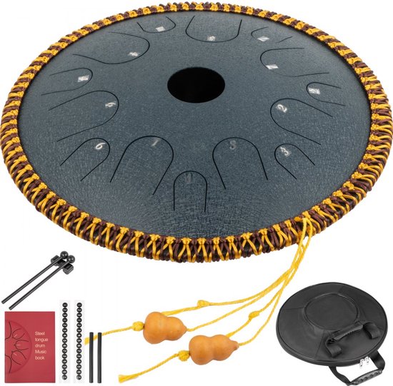 Dakta® Tong Trommel Handpan Trommel Marineblauw Hang Drum Instrument 36 cm Dia
