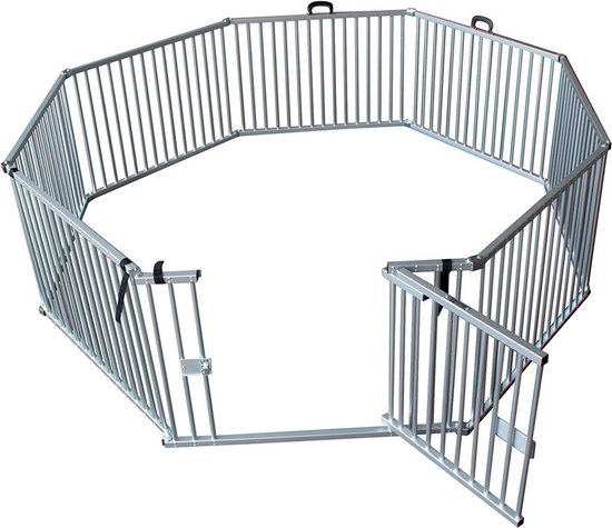 Aluminium Puppyren Opvouwbaar - Binnen en Buiten - Hondenren - 8 x 80 x 80 cm Hoog