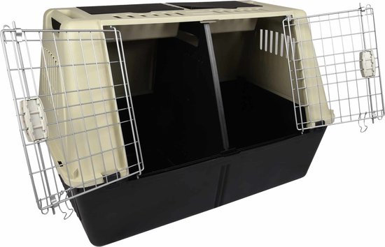 Flamingo Hondentransportbox Tripper XL - Grijs - 100 x 60 x 66 cm