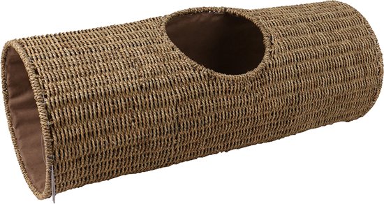 Duvoplus - Speelgoed Voor Dieren - Kat - Laguna Zeegras Kattentunnel Rond 80x30x30cm - 1st