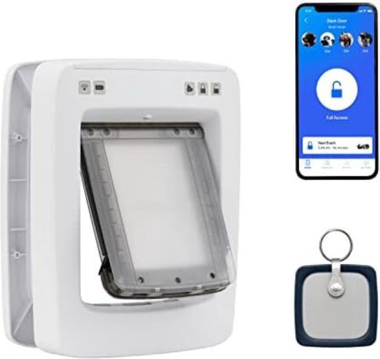 Cat Flap - Bestuurbaar via app - Selectieve toegang Aangepaste schema's - Maat M