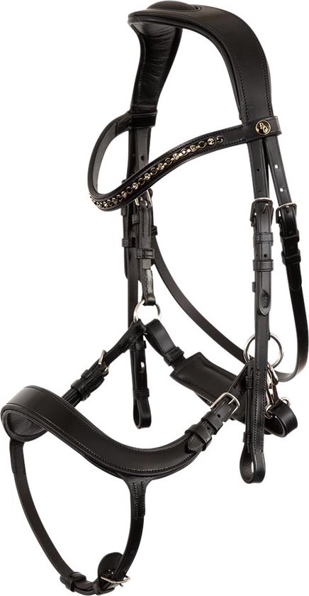 BR Hoofdstel Mirfield Cob Zwart / Zilver