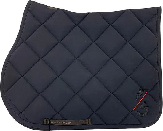 Cavalleria Toscana CT Team Red Stripe Pad - Light Grey - Maat Dressage - Full