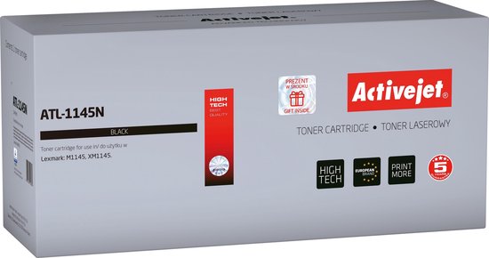 ActiveJet ATL-1145N toner voor Lexmark-printer; Lexmark 24b6035 Vervanging; Opperste; 16000 pagina's; zwart.