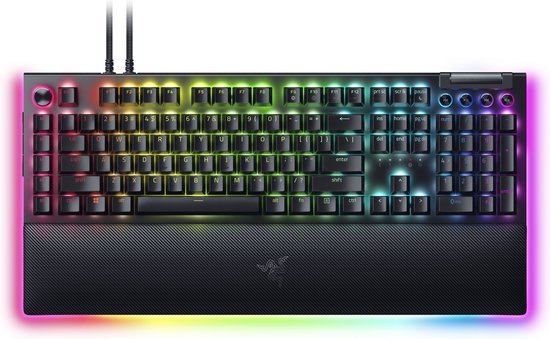 Razer BlackWidow V4 Pro - Mechanisch Gaming Toetsenbord - Green Switch - Zwart - QWERTY