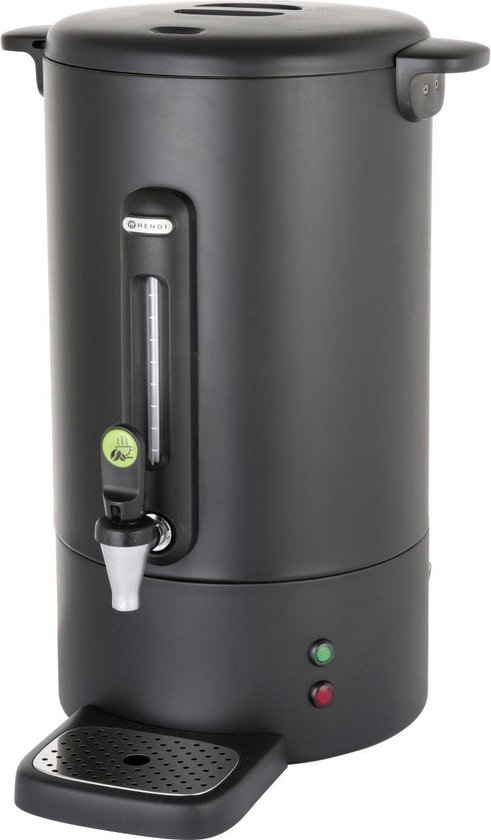 Hendi Elektrische Percolator - 14 Liter - Mat Zwart - Enkelwandige Koffiemachine Horeca