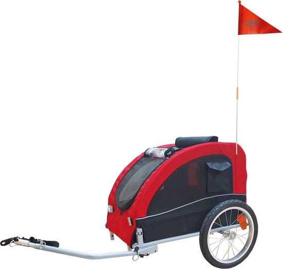 Nobby Hondenfietskar Senlima - Rood - Zwart - tot 25 kg - 75/137 x 63 x 68 CM