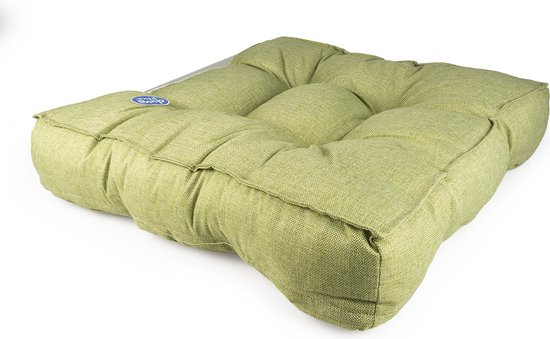 Duvoplus - Dierenkussen - Hond - Kussen Vierkant Quadri 72x72x18cm Groen - 1st