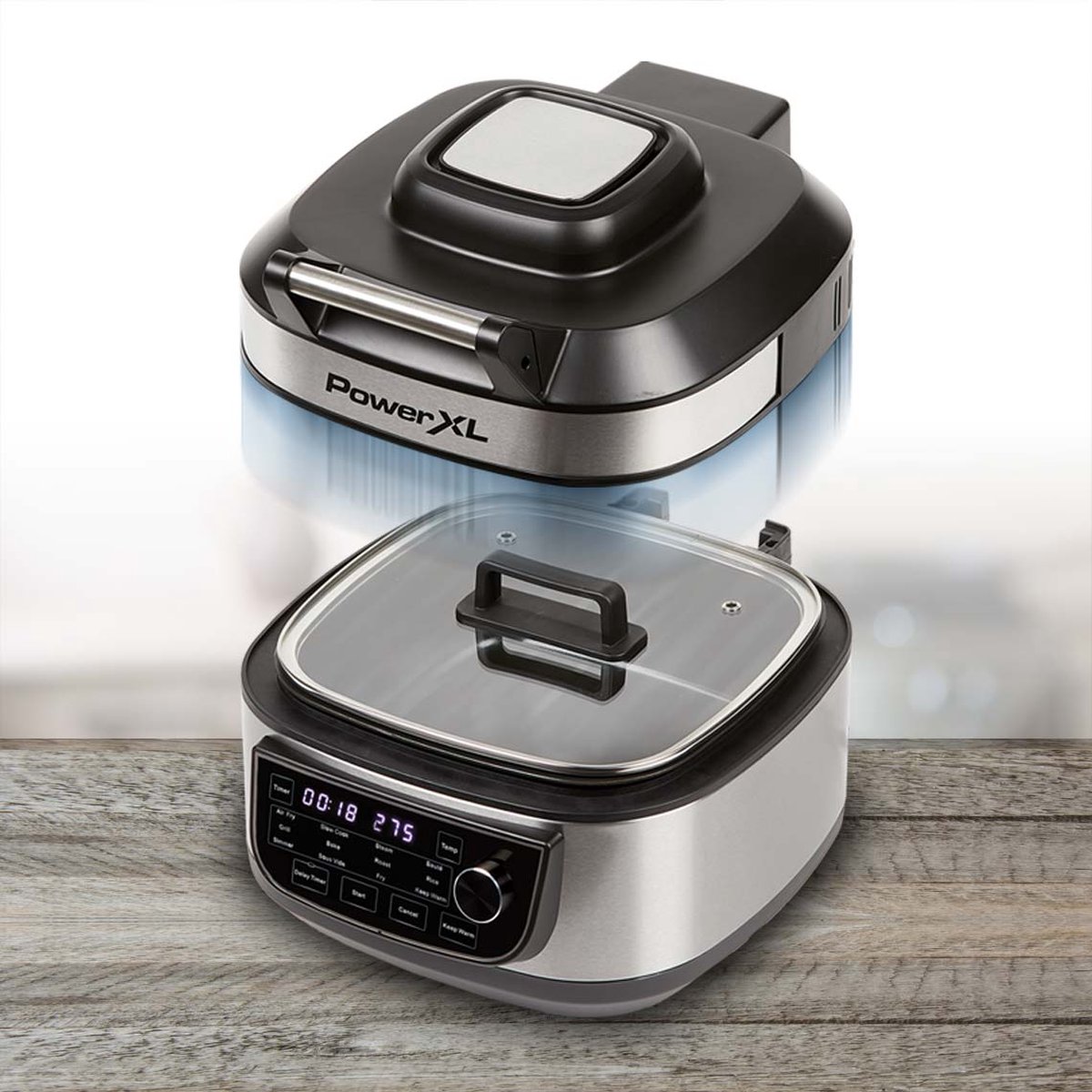 Power XL Multicooker – 12-in-1 fornuis met AirFryer functie – voor frituren, koken, frituren en als elektrische grill