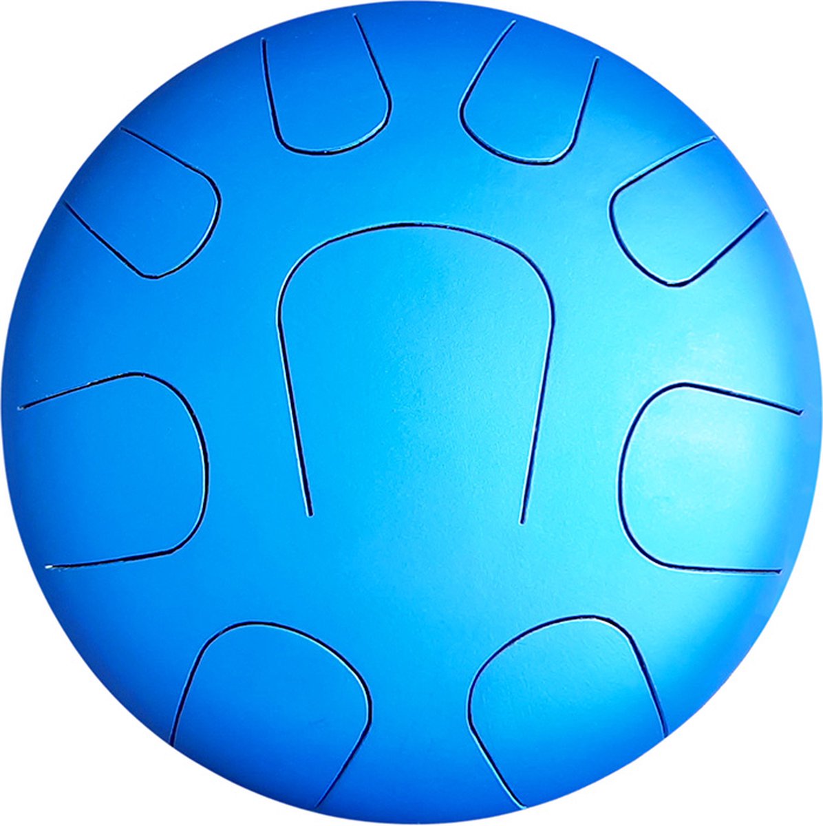 LIDAH® Steel Tongue Drum - AkeBono Constellation Series + Muziekboekje - Handpan 28 cm - voor Kinderen en Volwassenen - Lotus Yoga Klankschaal - Azure Blue