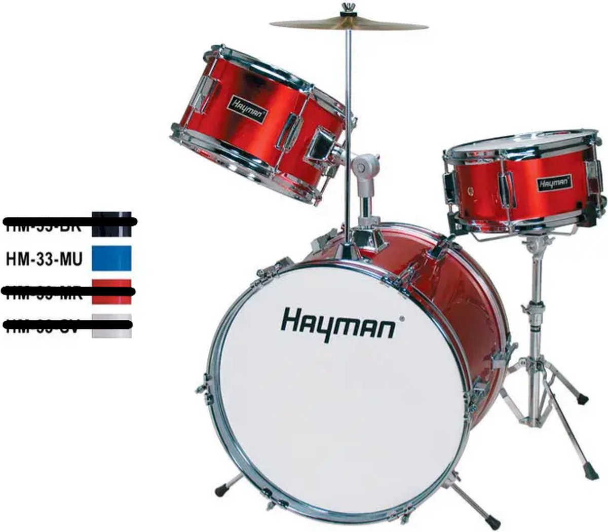 Drumstel Hayman Junior Series HM-33-MU 3-delig Metallic Blauw
