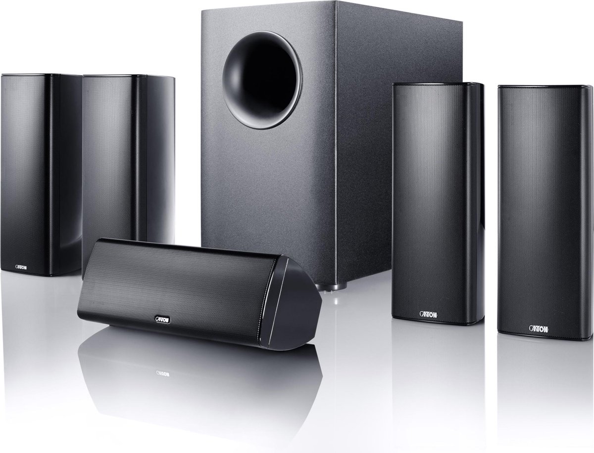 Canton Movie 365 - 5.1 Surround Systeem – Subwoofer met Satelliet Luidsprekers – Zwart