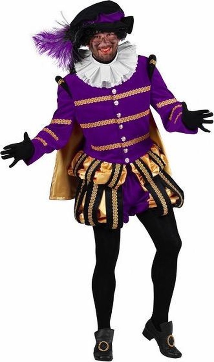 Pieten kostuum Albufeira kleur zwart-paars maat XXL