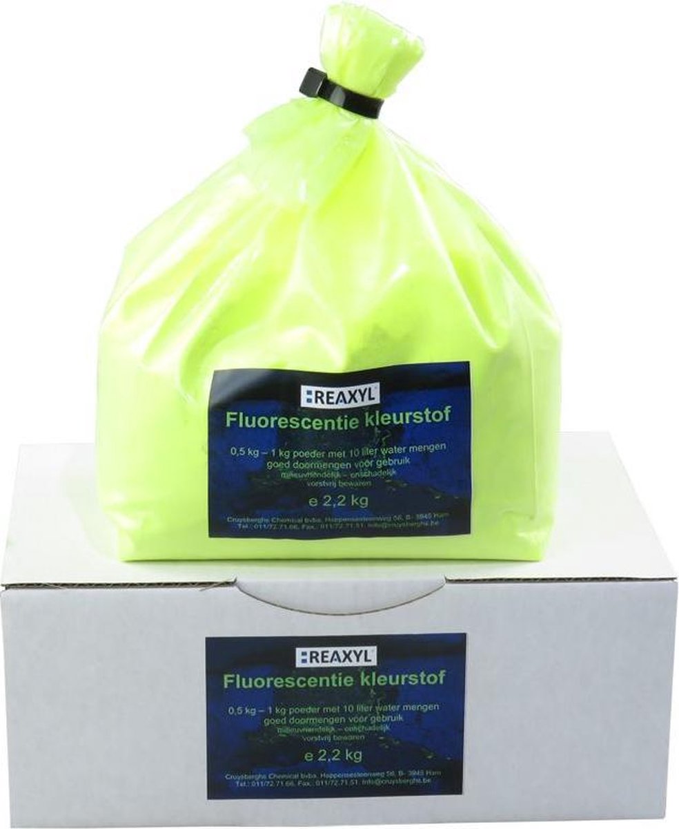 Reaxyl Fluorescentiekleurstof poeder 2,2 kg, geel