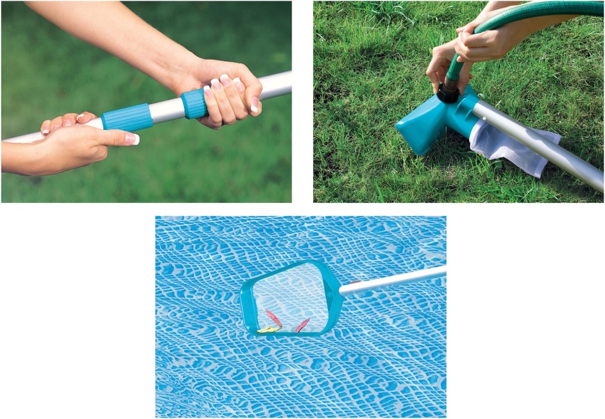 Intex Prism Frame Zwembad - Opzetzwembad - 366x76 cm - Inclusief Onderhoudspakket, Zwembadpomp, Filter, Grondzeil, Onderhoudsset en Solar Mat