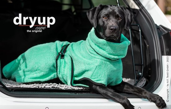 Dryup-hondenbadjas-badjas voor de hond-Mint-L -ruglengte tot 65cm