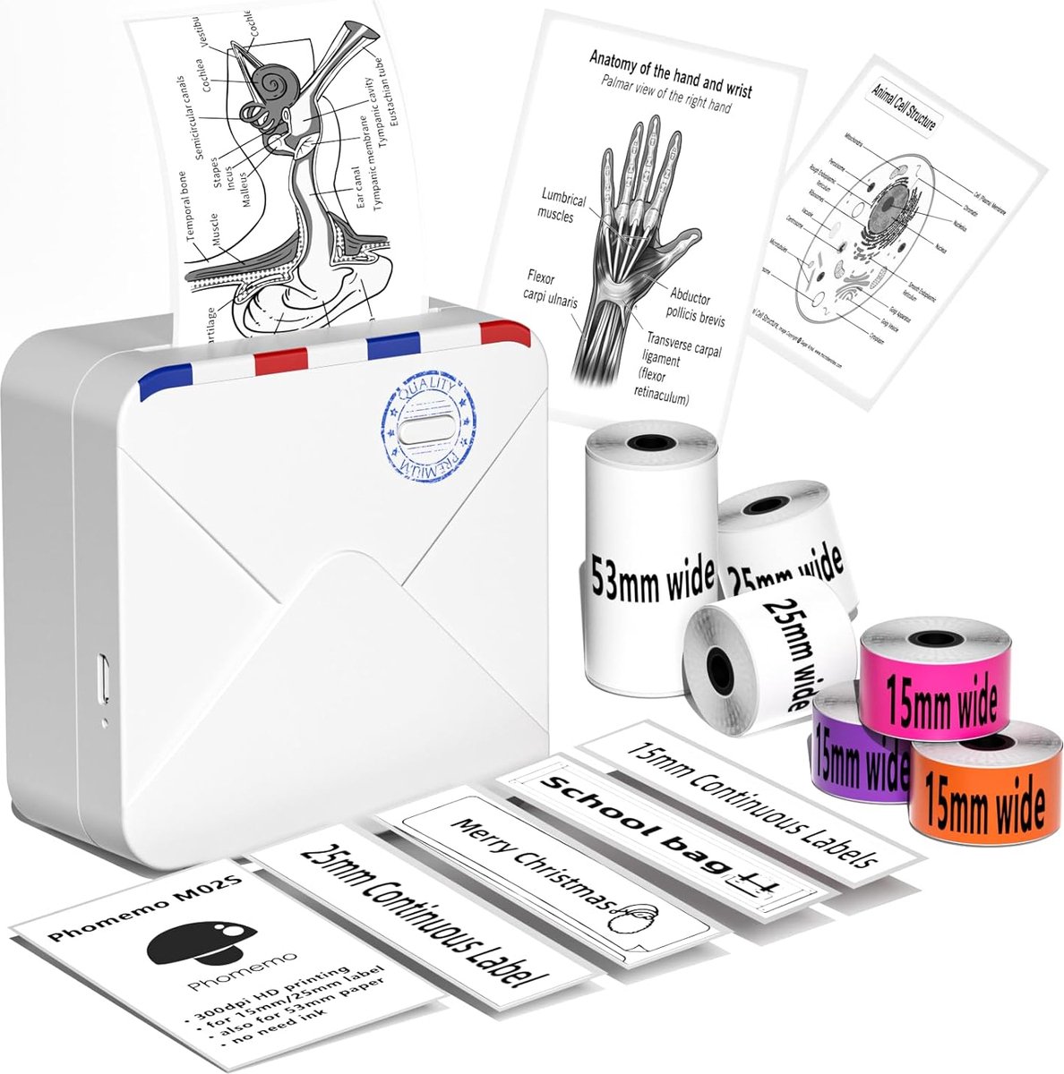 Equivera Mini Printer - Starterpack - Pocket Printers - Draagbare Printer - Mobiele Printer - fotoprinter