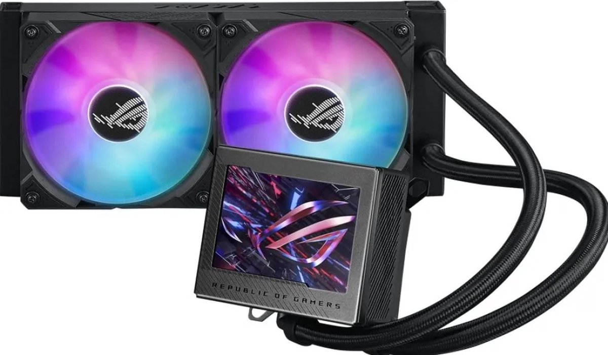 Asus ROG RYUJIN III 240 ARGB - Vloeistof-koelsysteem - afmeting radiator 240mm - voor Intel LGA 1700, 115x - AMD AM5, AM4 - 2 x 120 mm RGB fans - RGB - zwart