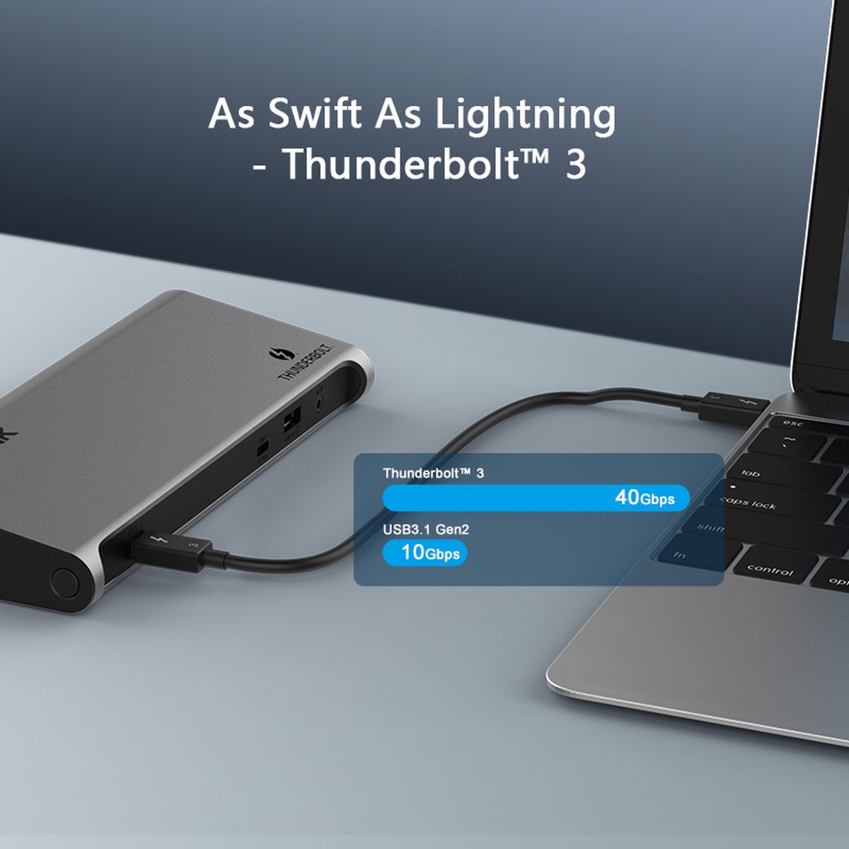 Wavlink Thunderbolt™ 3 Dual 4K Docking station - UTD23H