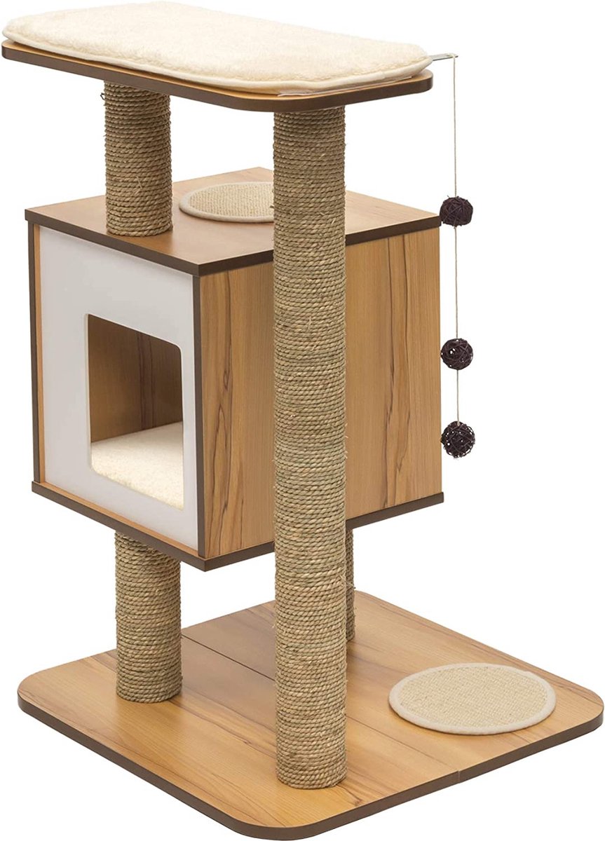 kattenkrabpaal / grote klimboom - speelhuis voor katten / playhouse for cats