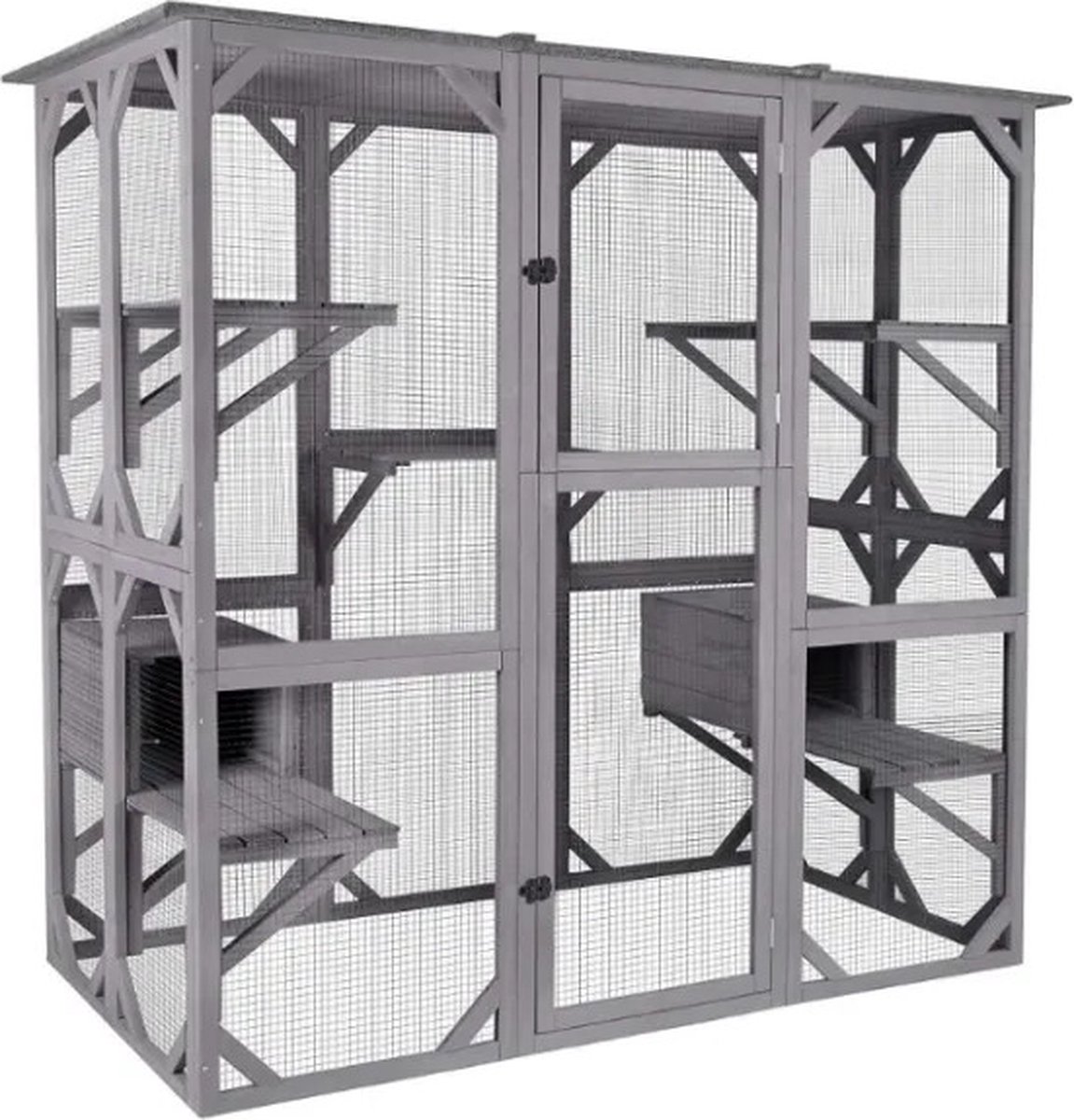 MaxxPet Kattenkooi - kattenvolière - 181x70x180cm