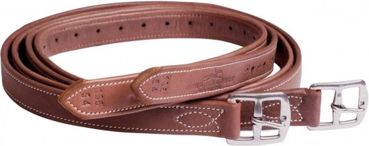 Schockemohle Stirrup Leathers Chantilly - Espresso /Cream - Maat 115