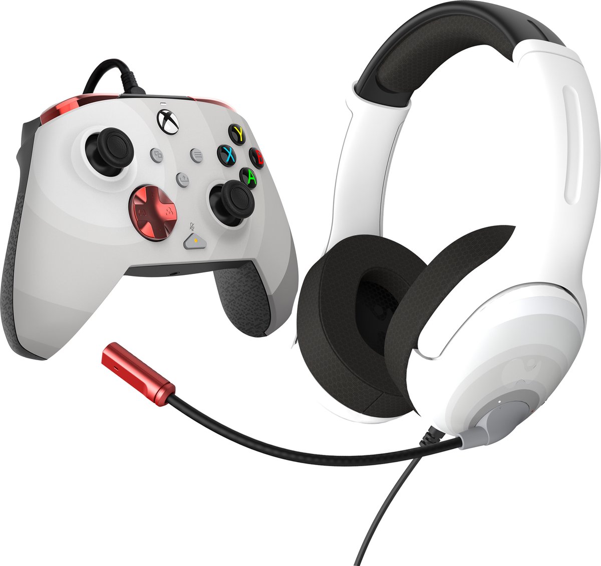 PDP - Bedrade Rematch Controller + Airlite Headset - Xbox Series X|S - Radial White