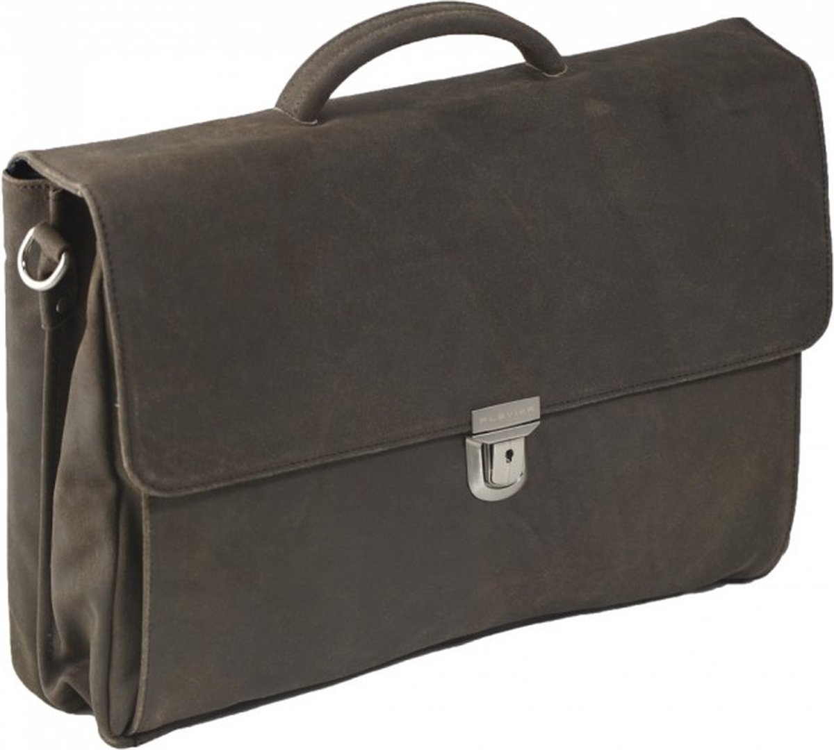 Plevier Manchester aktetas 17.3 inch bruin.