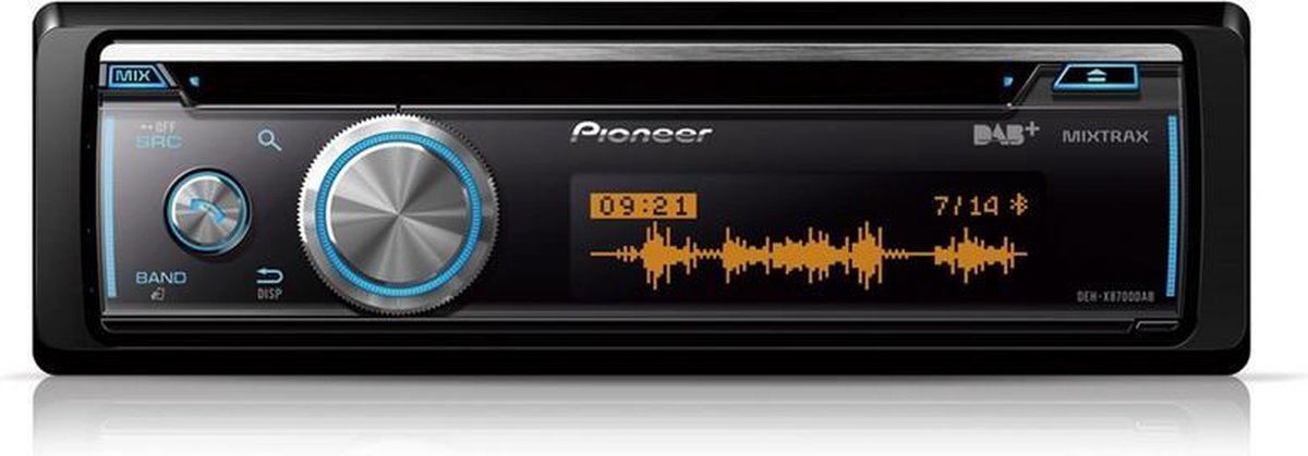 Pioneer DEH-X8700DAB Autoradio DAB CD, Aux, Bluetooth en USB - 1-din