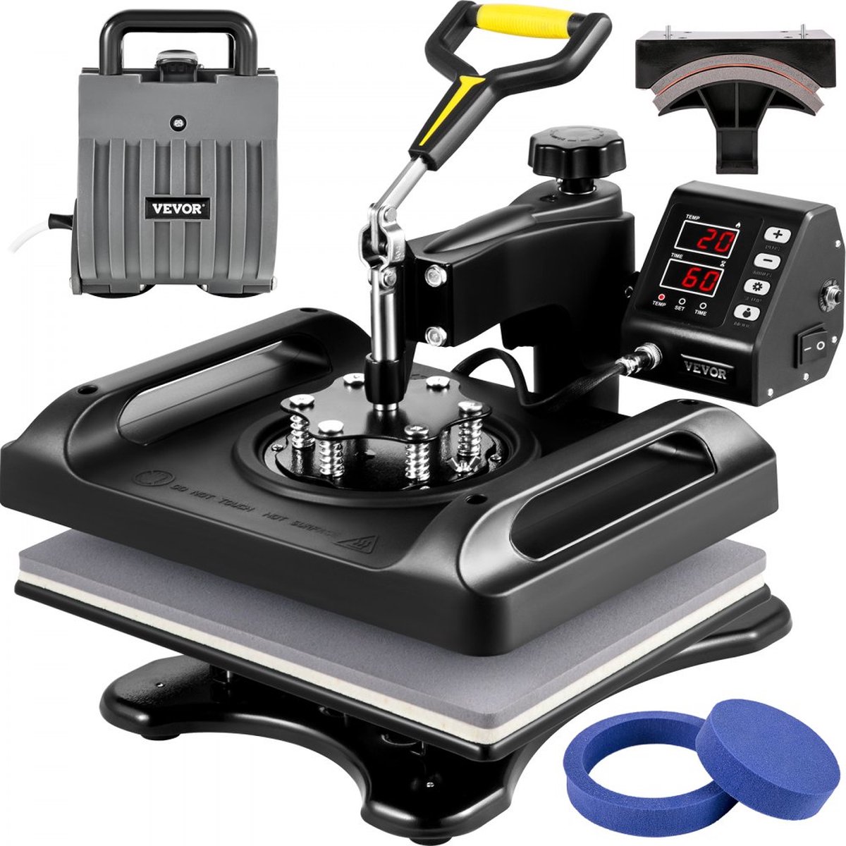 Dakta® Heat Press Machine Press Printer 5 in 1 Zwart Transfer Machine 29x38cm