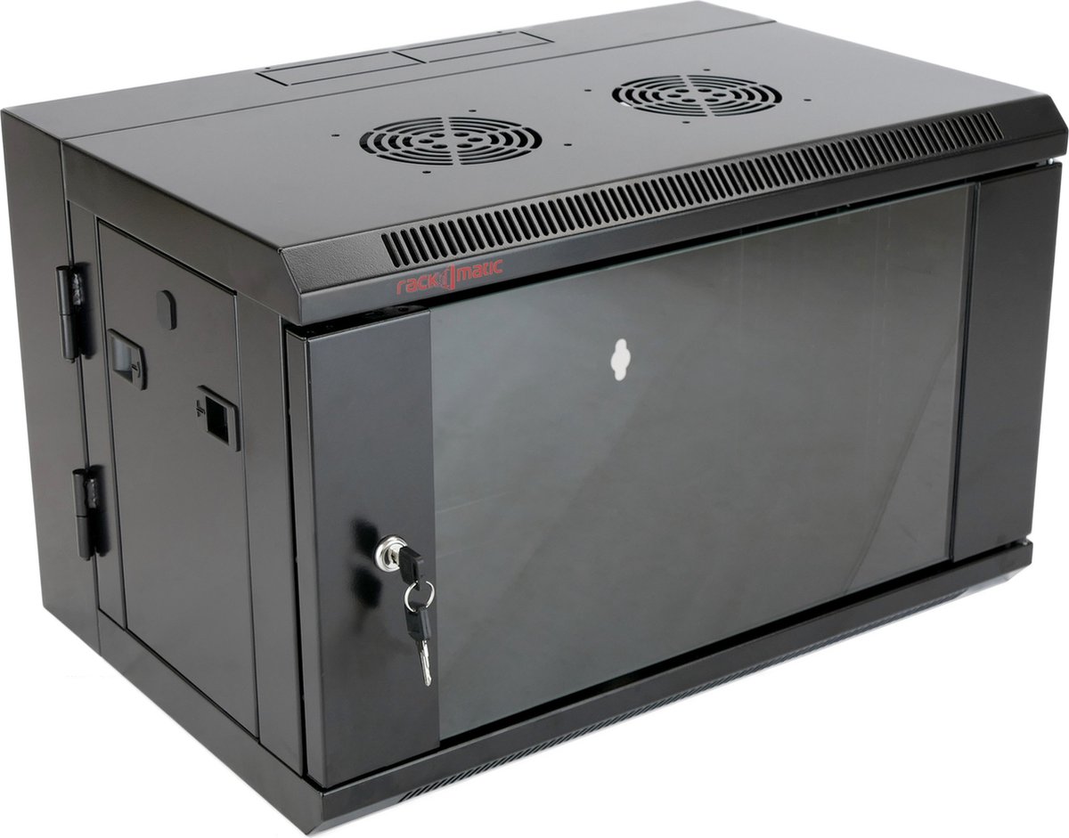 RackMatic - Rack wandkast 19 "draaibare 6U 600x400x390mm wand SOHORack van RackMatic