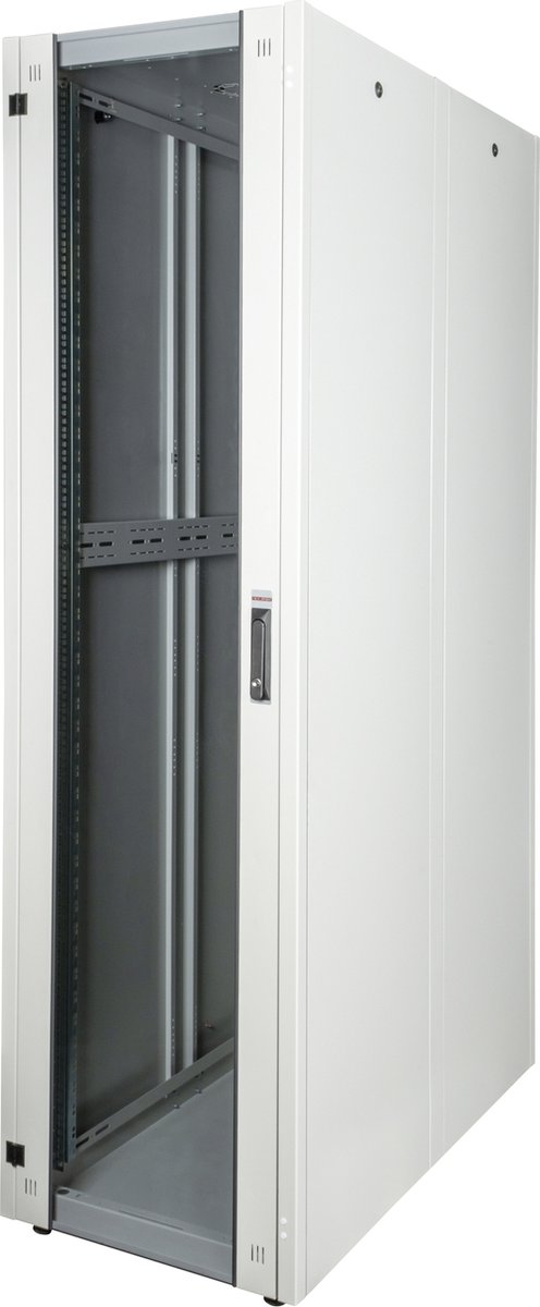 RackMatic - 19'' staande rackkast 47U 600x1200x2202mm MobiRack van RackMatic Witte en gehard glazen deur