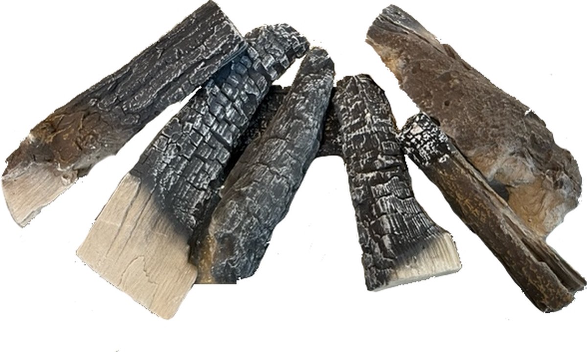 Brulo - Nephout - sfeerhaard - gashaardblokken -7 delige set - realistisch - NL geproduceerd