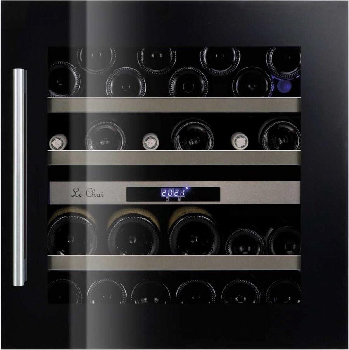 Le Chai LBN340 - Inbouw Wijnklimaatkast - 2 zones - 34 Flessen - Zwart
