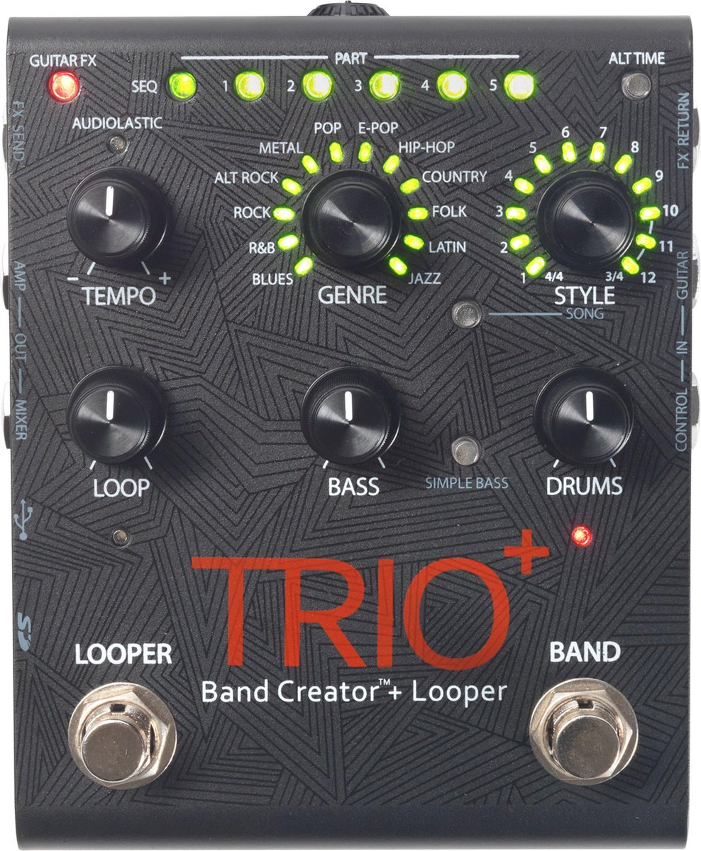 DigiTech TRIO+ Band Creator Looper - Effect-unit voor gitaren
