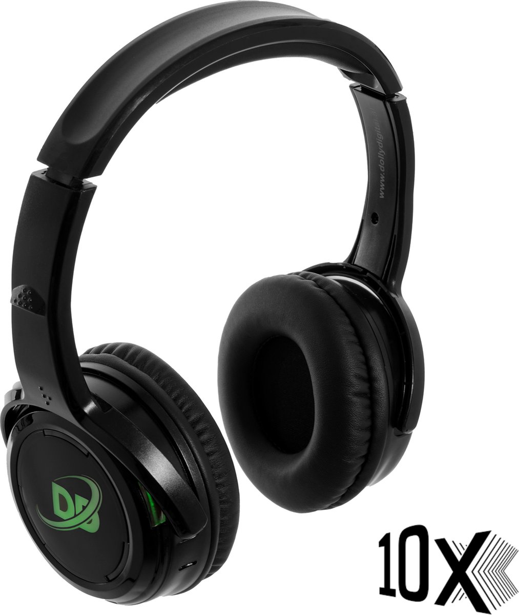 Silent Disco 10 headsets en oplaadbare zender T70 | Origineel Dolly Digital©