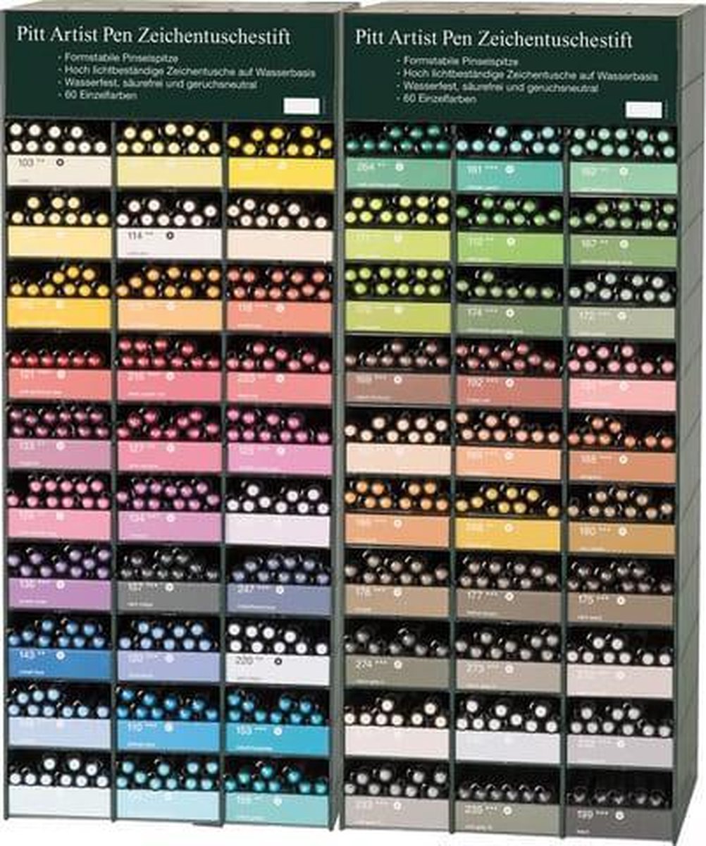 Faber Castell Pit Artist Pen vulling FC-167 - 60 kleuren a 10 stuks