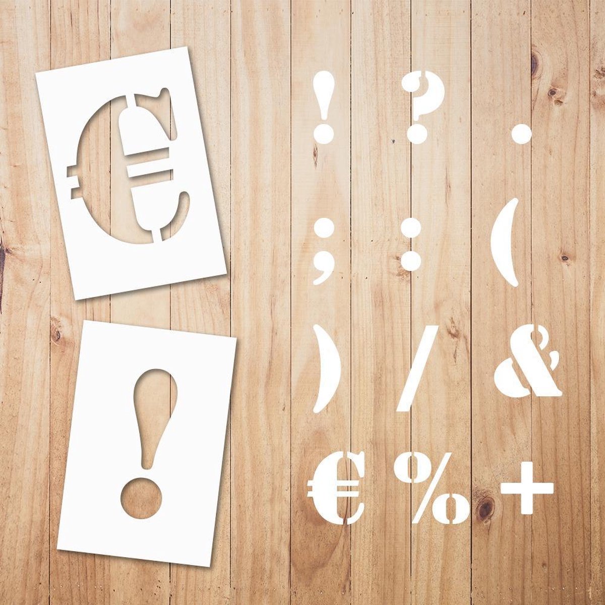 250 Mm Sjabloon Stencil Symbolen - Sjabloon letters - Sjablonen hobby volwassenen - Sjabloon alfabet