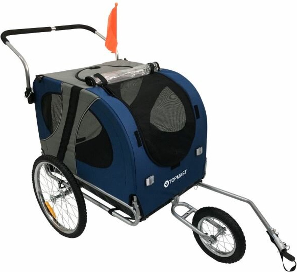 Hondenfietskar Starline Original L - Blauw - Met Jogger Functie - Opvouwbaar - 2 in 1 Hondenaanhanger & Hondenbuggy - Fietskar Voor Honden tot 40 KG