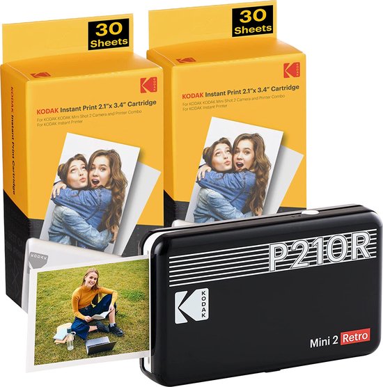 Photogrpahic Printer Kodak MINI 2 RETRO P210RB60 Black