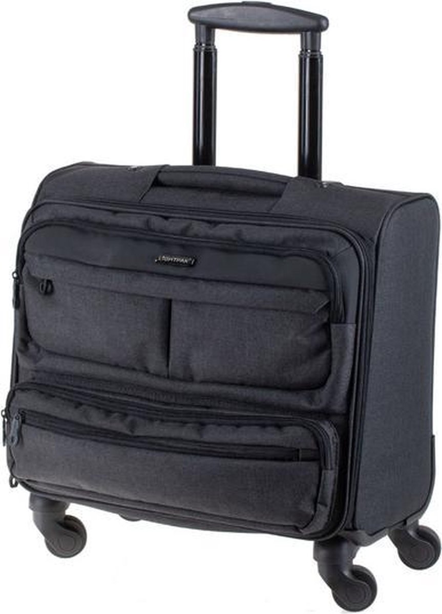 Juscha JU-46144 Bussines Trolley Lightpak Ronney 600D Nylon Met Verschillende Compartimenten,