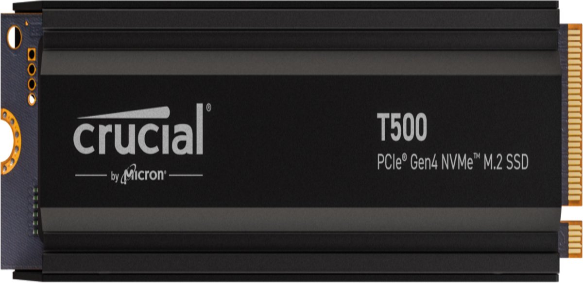 Crucial T500 M.2 1 TB PCI Express 4.0 TLC NVMe met heatsink