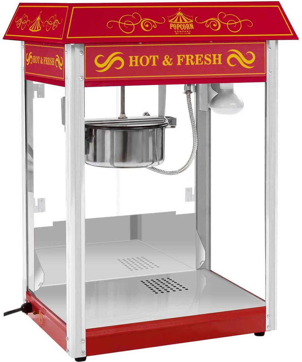 Royal Catering Popcornmachine - Retro design - Rood