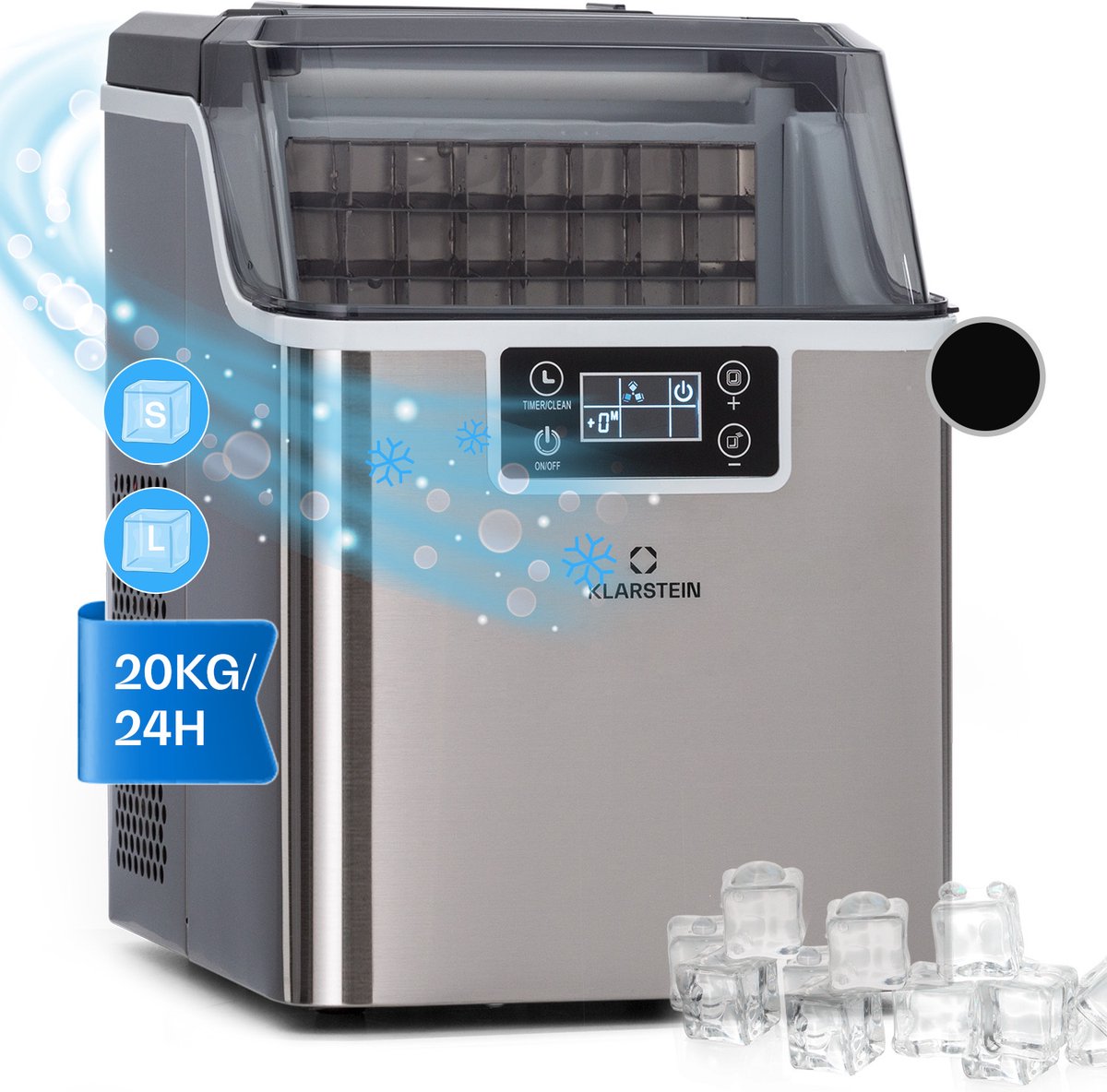Chios ijsblokjesmachine 20 kg/24 h auto-clean 3,2 liter watertank