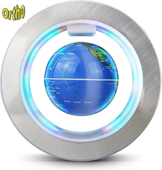Ortho® - Magische zwevende wereldbol - Unieke bureau accessoire - Nachtlamp - LED verlichting - Magnetische globe - Groot model