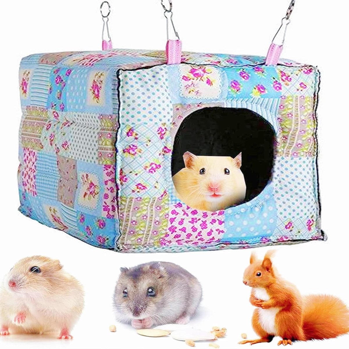 Kattennest, Creatief Luxe Warm Zacht Hangmat Voor Klein Dier Ferret Rat Cavia Hamster Chinchilla Eekhoorn Totoro Konijn Kooi Huis Bed House Slaapzak (blauw)