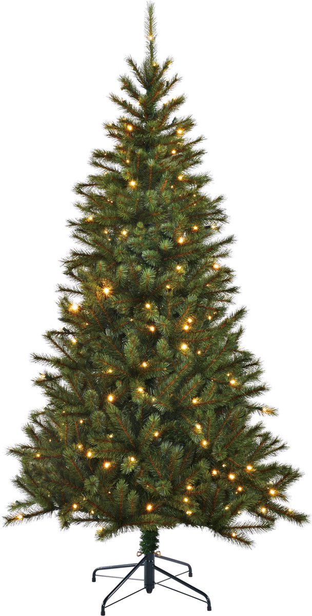 Black Box Trees Kingston Kunstkerstboom met LED Verlichting - H185 x Ø102 cm - Groen