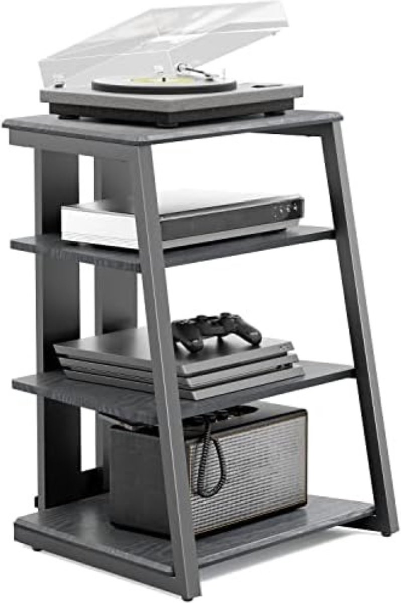 Platenspeler Meubel - Platenspeler Kast - Vinyl Kast - Zwart