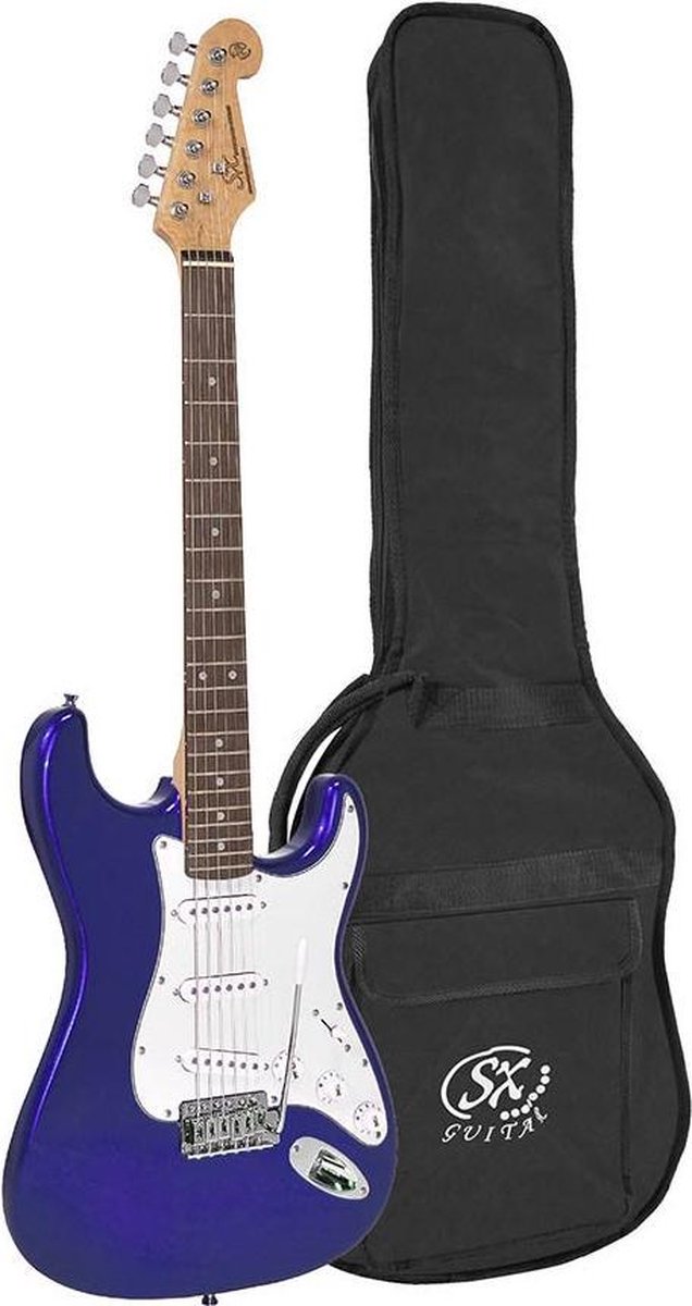 Elektrische gitaar SX ED1/EB vintage Tremolo inclusief tas Electric Blauw