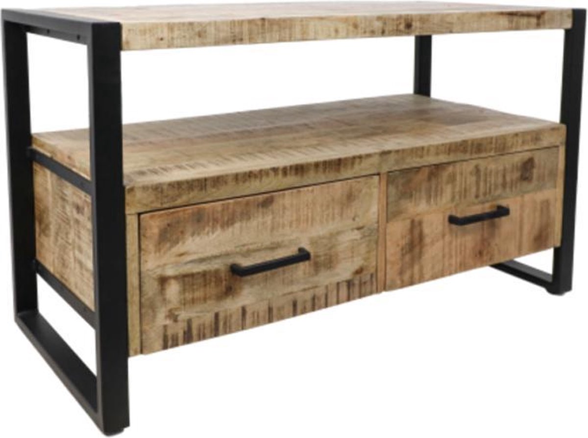 TV Meubel van Mangohout - TV Meubel - Industrieel - Industrieel TV Meubel - Mangohout - 100 cm breed